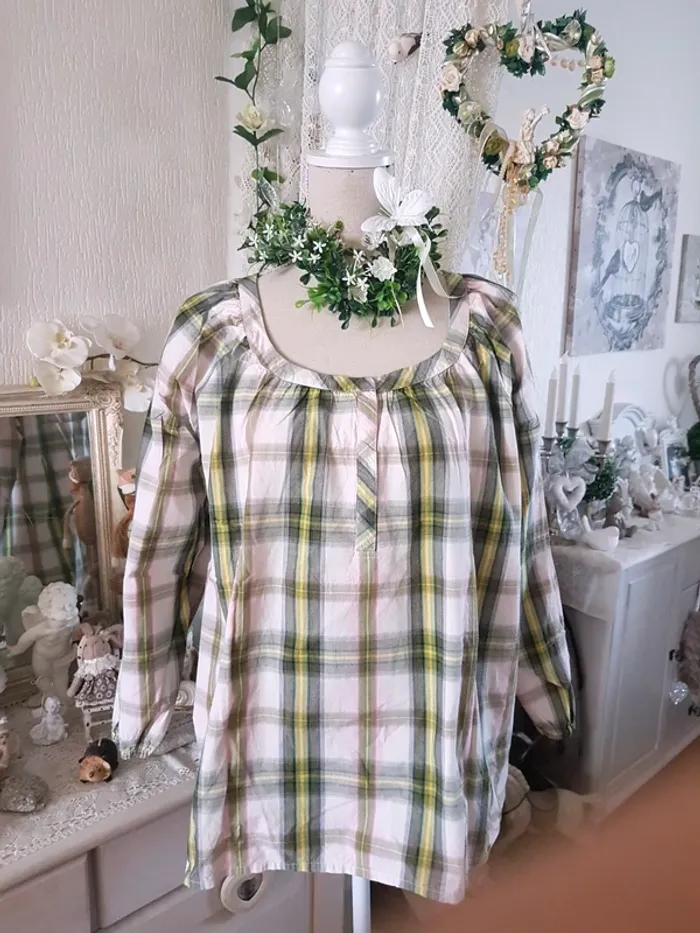 Blouse écossaise La Redoute T 44 - photo numéro 2