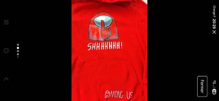 Pull capuche Among Us 8/10 ans - photo numéro 2