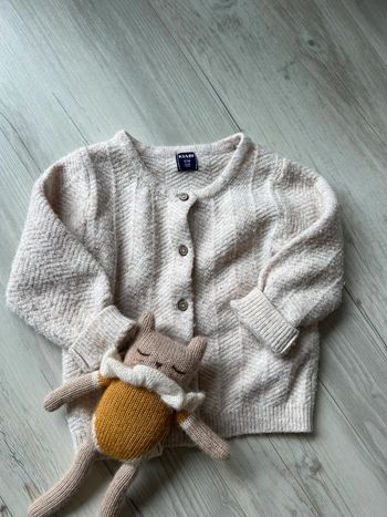 Gilet chaud et doux beige bébé