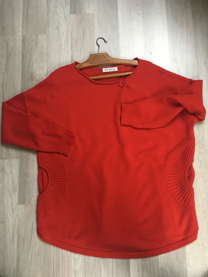 Pull EVIS  long Rouge T S/M - photo numéro 3