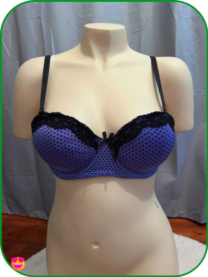 🌷soutien gorge violet à pois noir 🌷