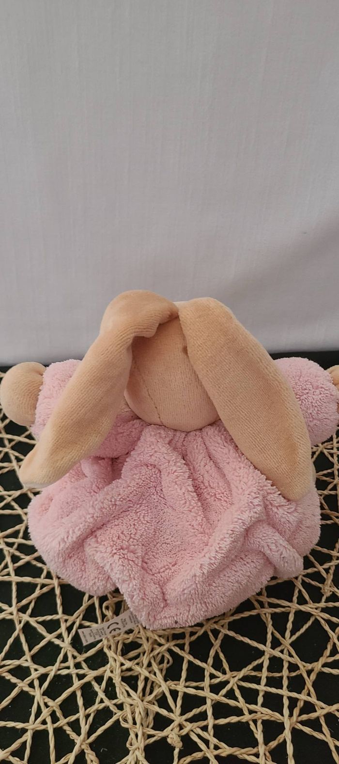 Doudou lapin plume blanc rose KALOO - photo numéro 5