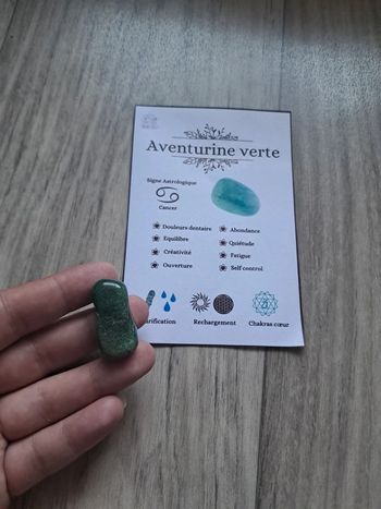 Aventurine verte et sa fiche bienfait