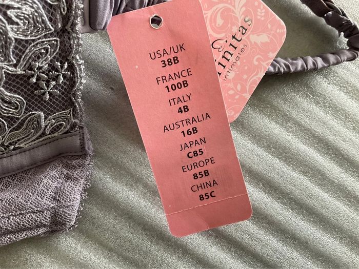 Soutien-gorge mauve et blanc Affinitas neuf - photo numéro 6