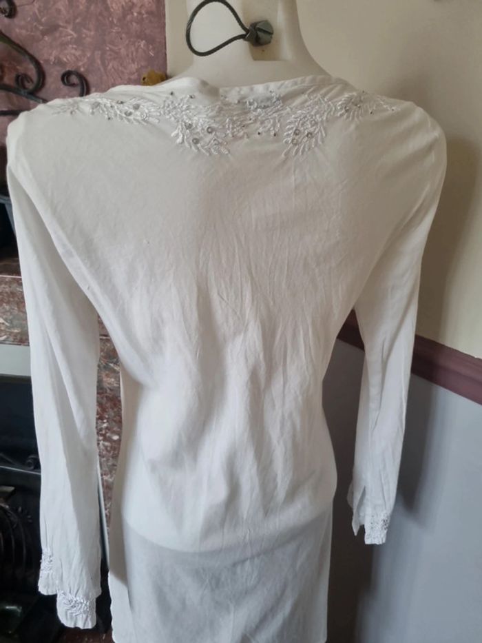 Blouse strass blanc 38 - photo numéro 3