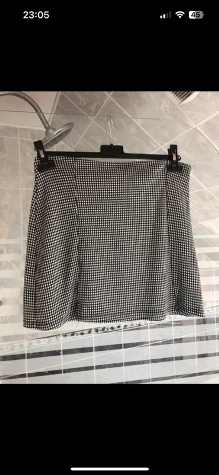 jupe pied de poule pull and bear femme - photo numéro 2