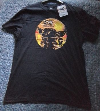 T-shirt officiel noir funko star wars mandalorian taille L neuf 