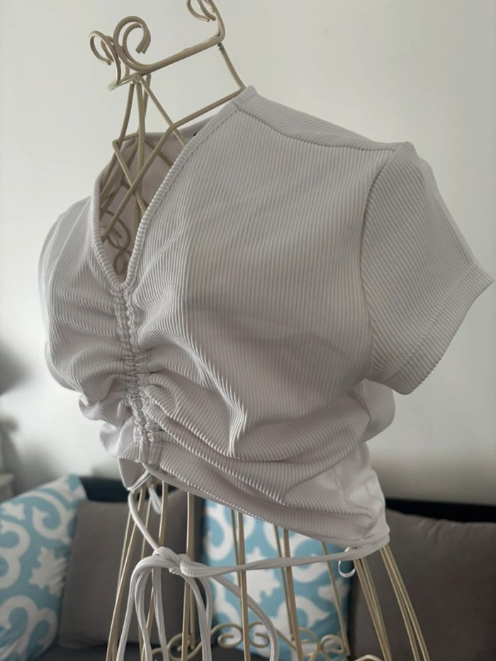 Top blanc H&M Divided - Taille S - photo numéro 4