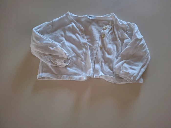 Gilet blanc bébé fille - photo numéro 2