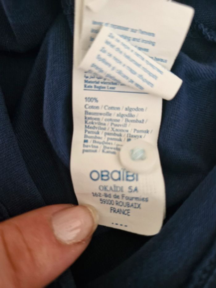T-shirt manches courtes bébé 12 mois Obaïbi Coton - photo numéro 6