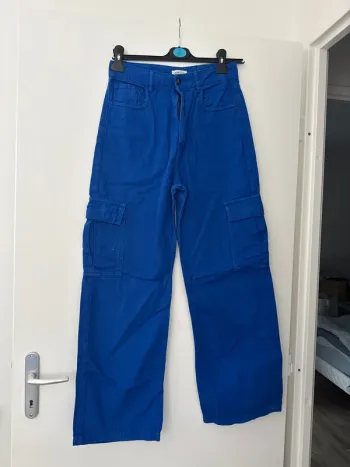 Jean effet cargo large Cache Cache bleu