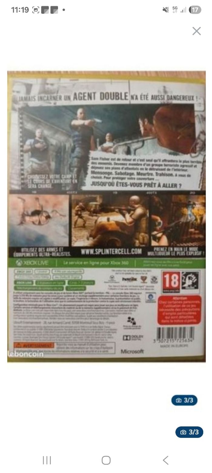 Splinter cell double agent xbox - photo numéro 3