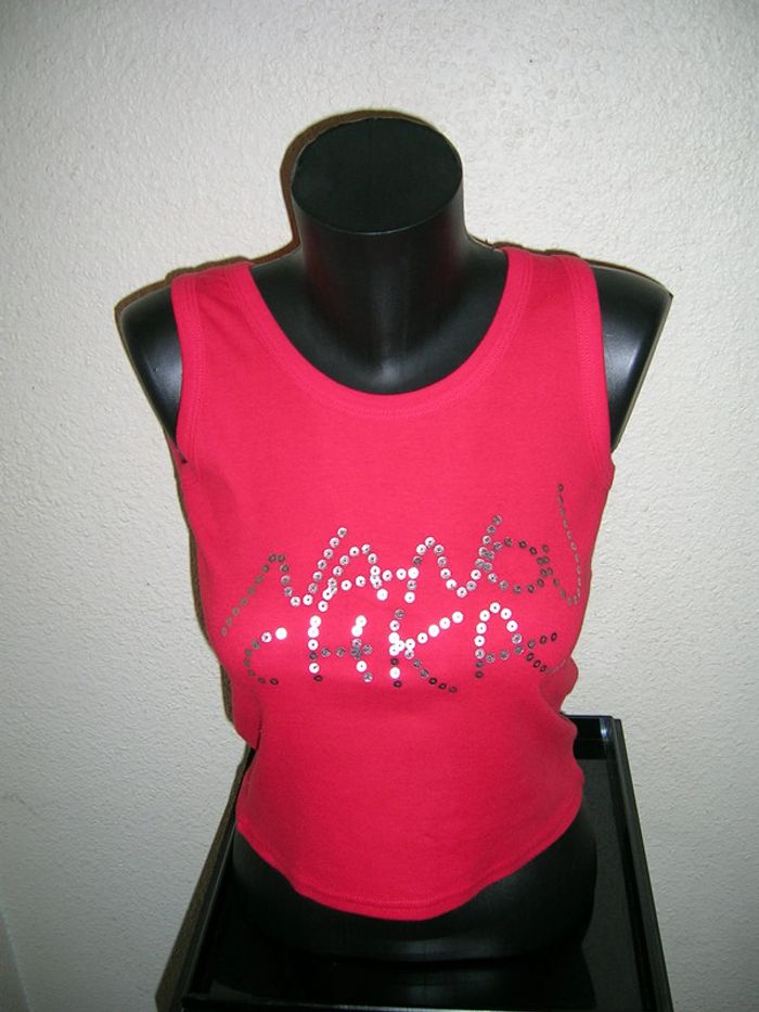 tee-shirt débardeur rouge taille S/M neuf