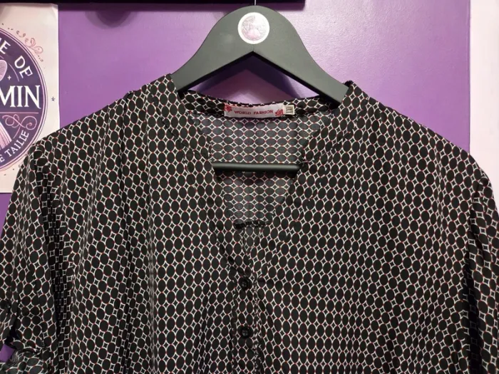 Blouse manches 3/4 retroussables T46 World Fashion - photo numéro 2