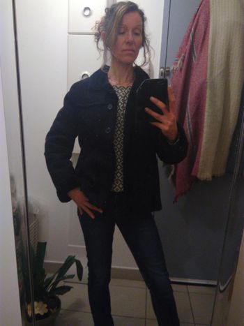 Manteau femme 40 noir fourré 39