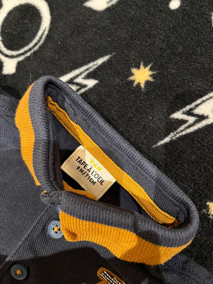 Tes shirt manche longue avec col 9 mois garçon - photo numéro 3