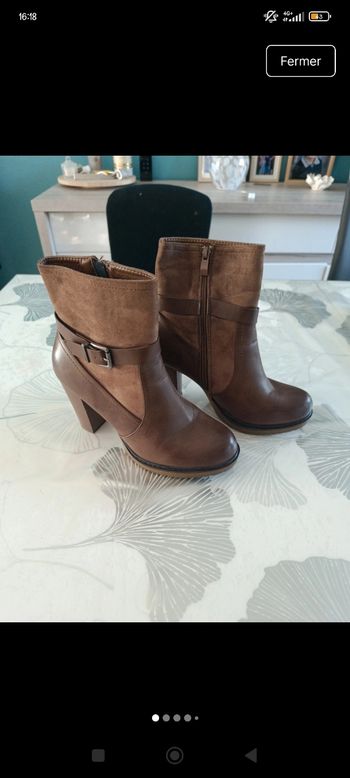 Bottines marron femme taille 40