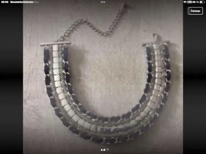 Collier métal argenté - photo numéro 2