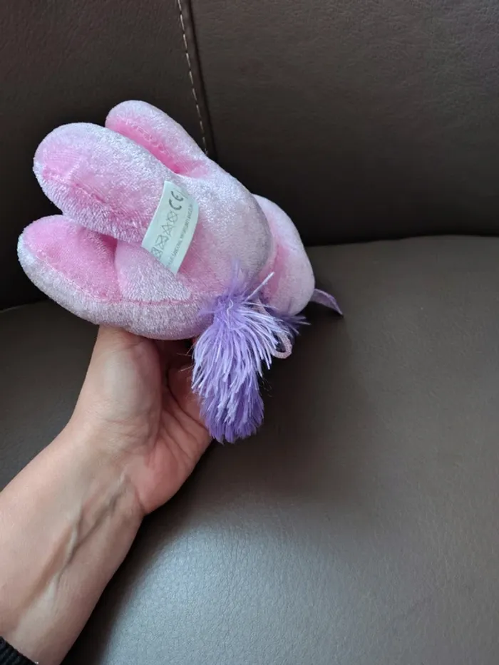 Peluche Licorne rose et violette petit format - photo numéro 4