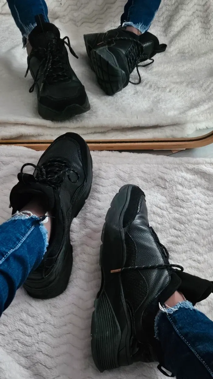 Basket noires H&M bon état taille 39 - photo numéro 5