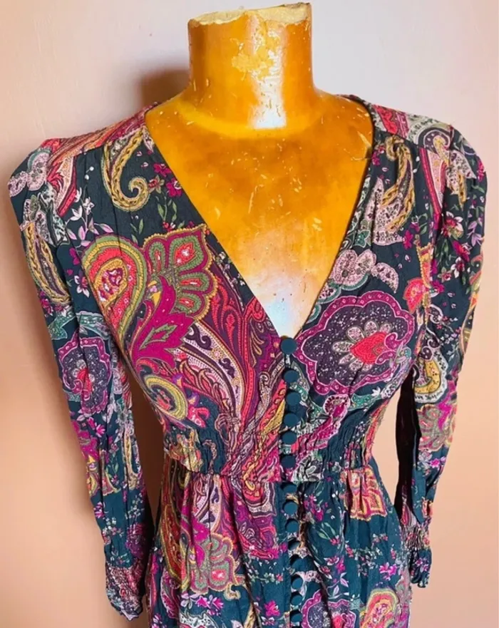 Robe longue colorée