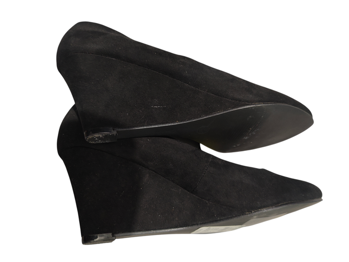 Escarpins compensés noirs en suédine - NEUFS - Taille 42 - photo numéro 3