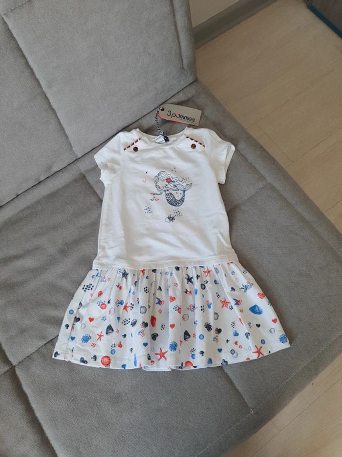 Robe 3 Pommes motif sirène taille 18 mous neuf avec étiquettes