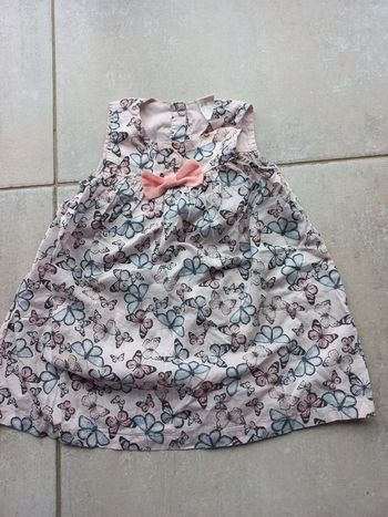 Robe légère 74 cm 12 mois papillons