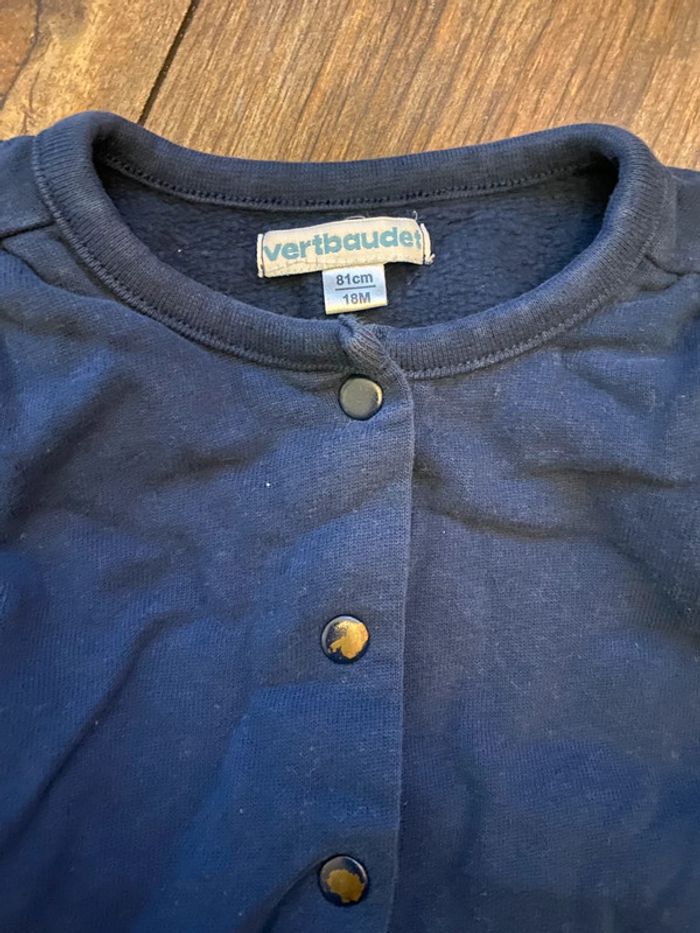 Gilet bleu marine vertbaudet 18mois - photo numéro 2