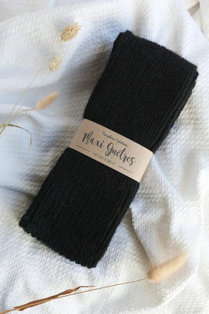 Longues guêtres noires - Fait-main