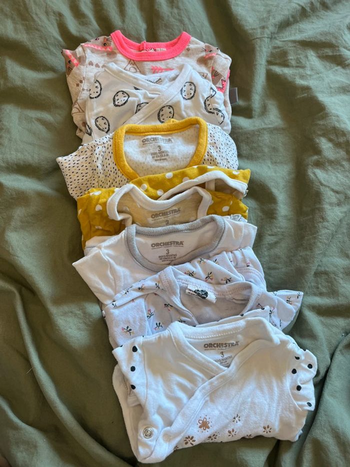 Lot de 7 body manche longue