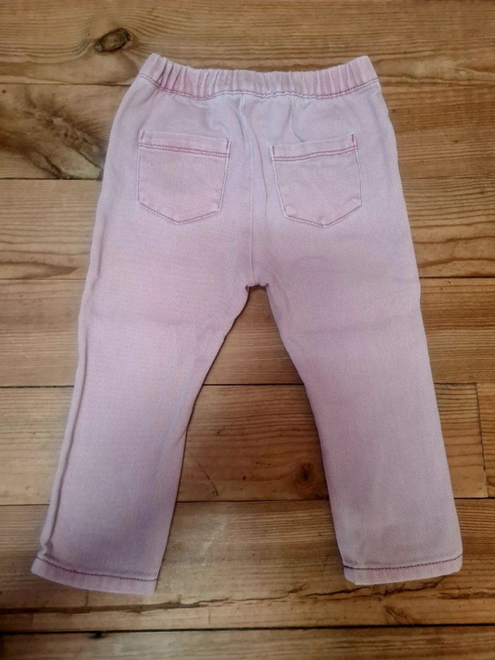 Jean paperbag en denim rose pour bebe fille - photo numéro 2