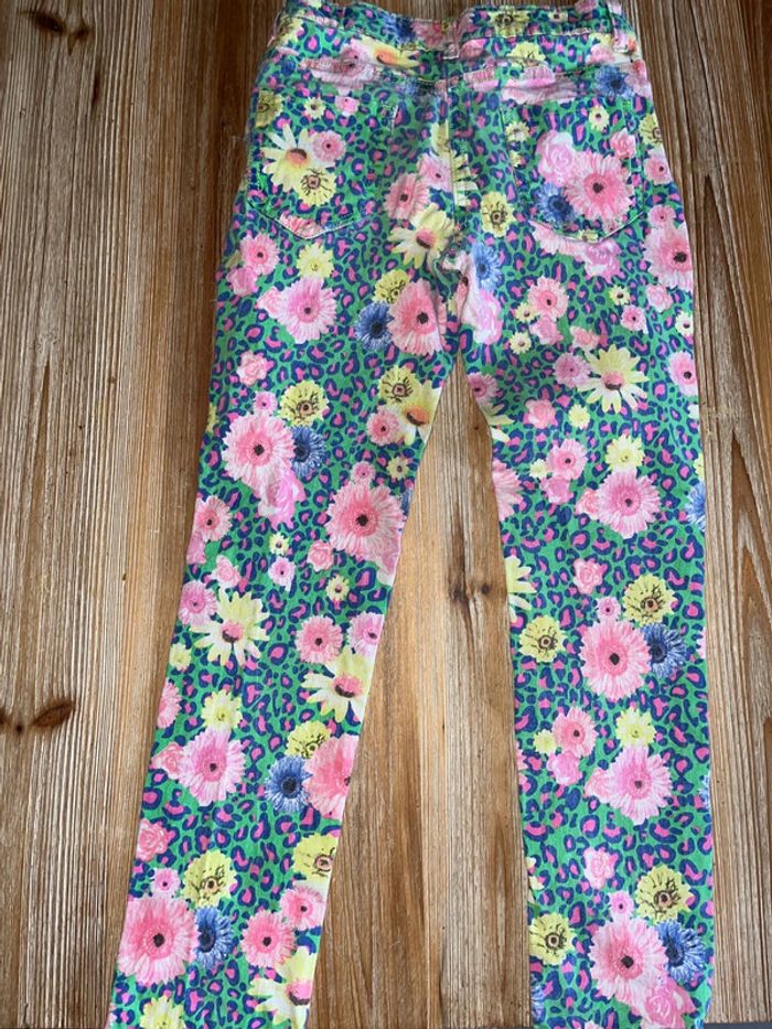 Pantalon jean shialy fleurs 10 ans - photo numéro 5