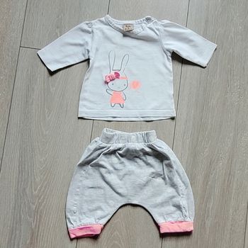 Ensemble 2 pièces été. Fille 1 mois. Marque Boîte à malices