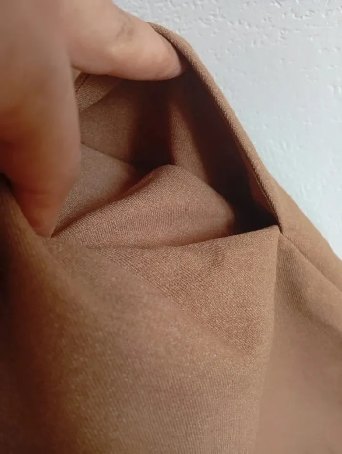 Robe courte Zara s femme camel robe habillé classe - photo numéro 5