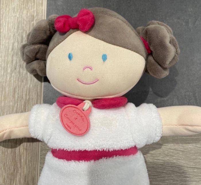 Doudou poupée blanche et rose - Doudou et Compagnie - photo numéro 2