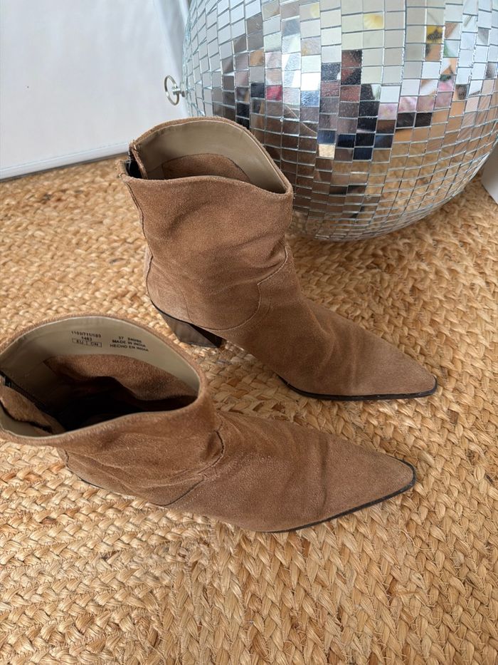 bottines talon daim zara - photo numéro 3