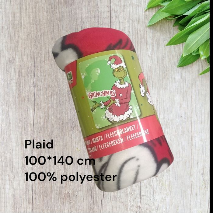 Couverture plaid le Grinch noel