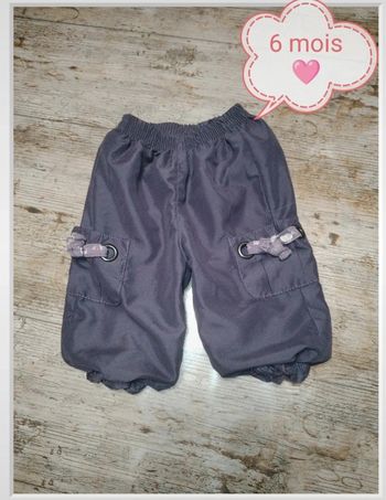Joli pantalon / sarouel en toile fille 6 mois