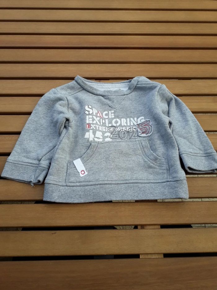 Tape à l œil sweatshirt gris taille 6 mois
