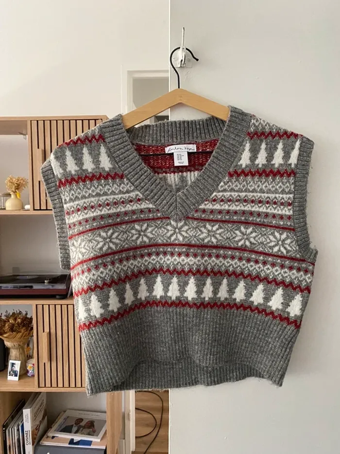 Pull sans manche gris - London Kaye - photo numéro 3