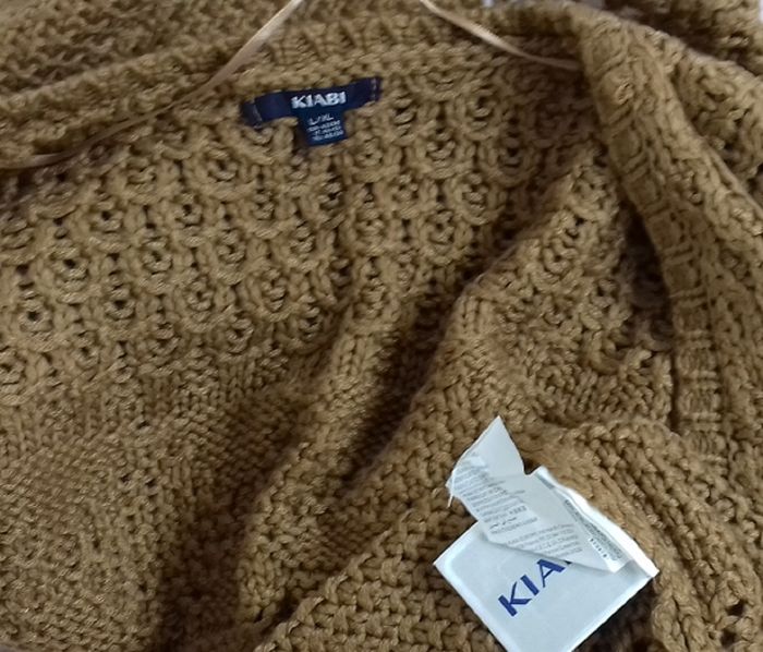 Gilet camel maille fantaisie - Kiabi - T. L/XL - photo numéro 6