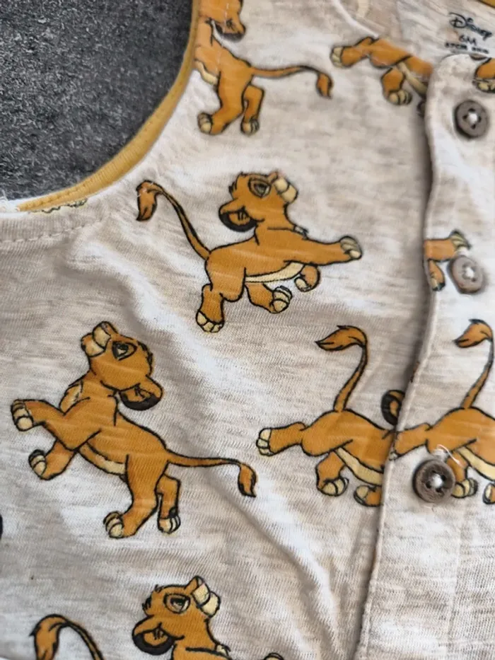 Combishort débardeur garçon 6 mois Disney Simba - photo numéro 7