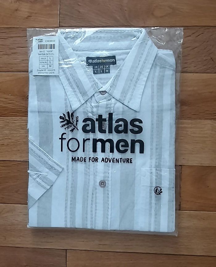 Chemisette rayée blanche et grise Neuve Taille L - photo numéro 2