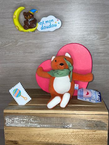 SDO178 doudou renard 🦊 sucre d’orge