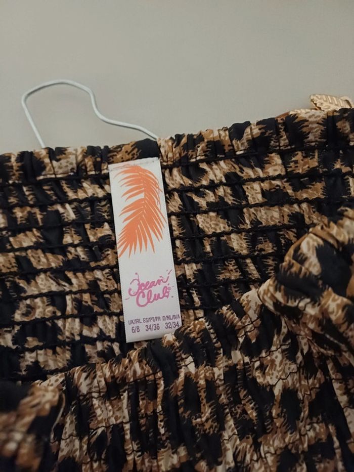 Robe bustier Léopard fluide Ocean Club taille XS/S 34/36 - photo numéro 6