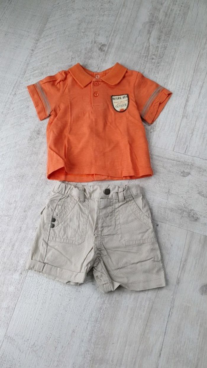 Ensemble tee-shirt + short Taille 3 mois