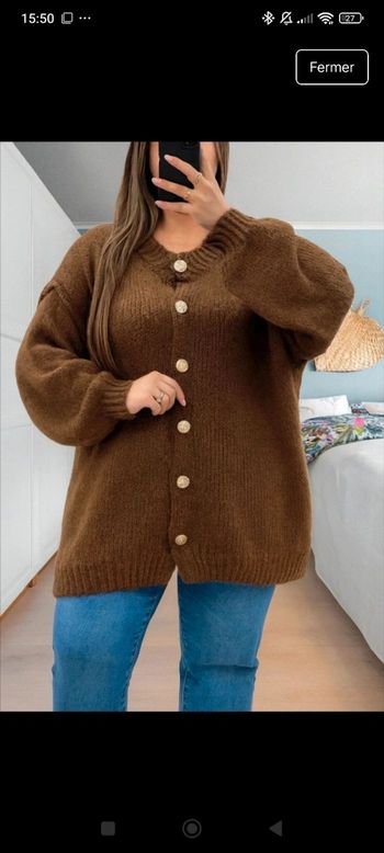 Magnifique cardigan oversize style tricot 42-44 / boutique italiana