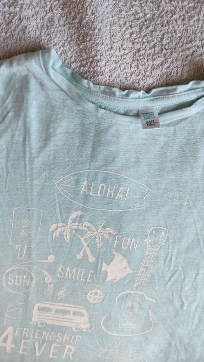 6 ans t-shirt Okaïdi bleu clair - photo numéro 2