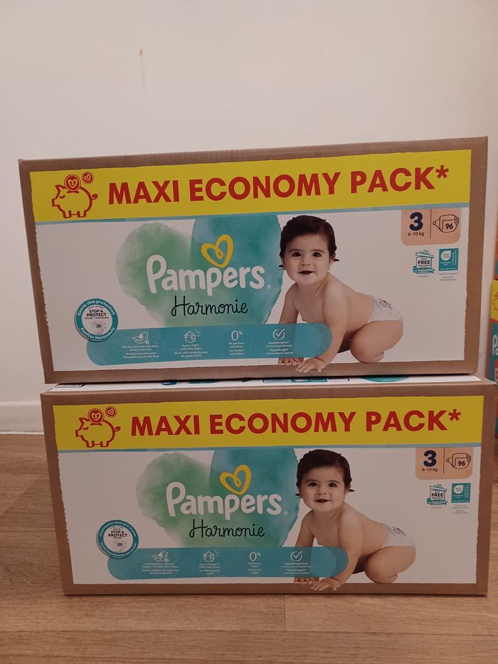 2 cartons Pampers harmonie MaxiEcoPack Taille 3 - carton de 96 couches